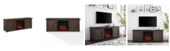 Crosley Camden 58" Low Profile TV Stand with Fireplace